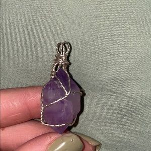 Amethyst Crystal necklace charm
